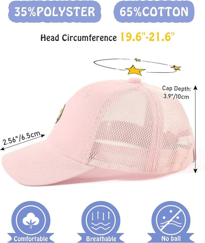 SONMONY Store Smile Face Toddler Baseball Cap Boy Baseball Hats Kids Washed Funny Hats Adjustable Cute Caps for 3-12 Years… - Image 4